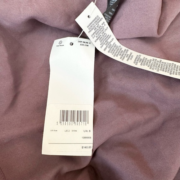 NWT ASOS Gold Linear Batwing Midi Dress Sz 2 - Picture 8 of 12